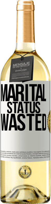 29,95 € Free Shipping | White Wine WHITE Edition Marital status: wasted White Label. Customizable label Young wine Harvest 2024 Verdejo