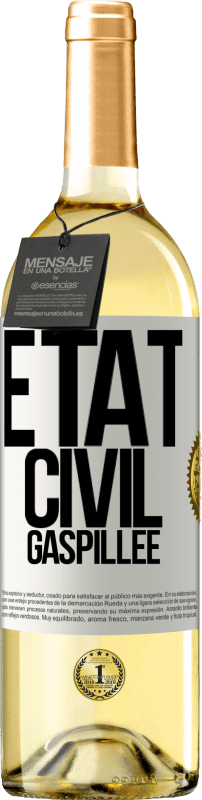 29,95 € Envoi gratuit | Vin blanc Édition WHITE État civil: gaspillée Étiquette Blanche. Étiquette personnalisable Vin jeune Récolte 2024 Verdejo