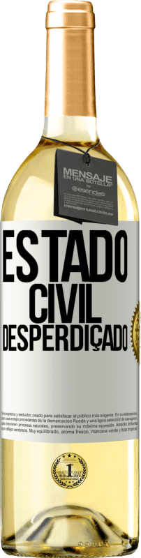 29,95 € Envio grátis | Vinho branco Edição WHITE Estado civil: desperdiçado Etiqueta Branca. Etiqueta personalizável Vinho jovem Colheita 2024 Verdejo