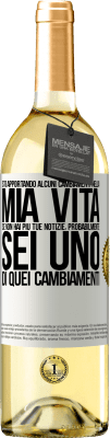 29,95 € Spedizione Gratuita | Vino bianco Edizione WHITE Sto apportando alcuni cambiamenti nella mia vita. Se non hai più tue notizie, probabilmente sei uno di quei cambiamenti Etichetta Bianca. Etichetta personalizzabile Vino giovane Raccogliere 2024 Verdejo