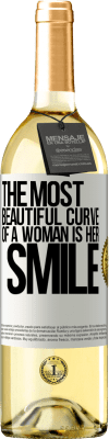 29,95 € Free Shipping | White Wine WHITE Edition The most beautiful curve of a woman is her smile White Label. Customizable label Young wine Harvest 2023 Verdejo