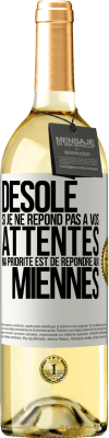 29,95 € Envoi gratuit | Vin blanc Édition WHITE Désolé si je ne répond pas à vos attentes. Ma priorité est de répondre aux miennes Étiquette Blanche. Étiquette personnalisable Vin jeune Récolte 2024 Verdejo