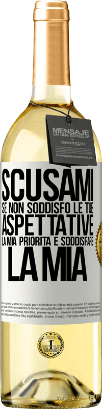 29,95 € Spedizione Gratuita | Vino bianco Edizione WHITE Scusami se non soddisfo le tue aspettative. La mia priorità è soddisfare la mia Etichetta Bianca. Etichetta personalizzabile Vino giovane Raccogliere 2024 Verdejo