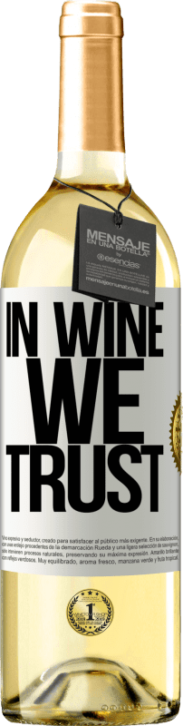 29,95 € 送料無料 | 白ワイン WHITEエディション in wine we trust ホワイトラベル. カスタマイズ可能なラベル 若いワイン 収穫 2025 Verdejo