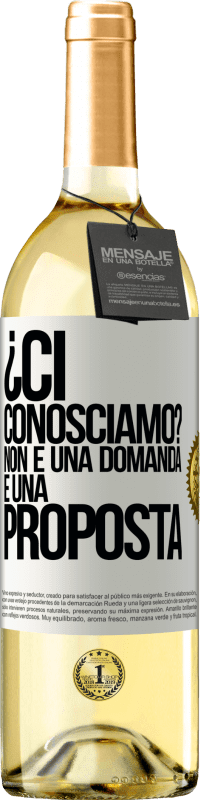 29,95 € Spedizione Gratuita | Vino bianco Edizione WHITE ¿Ci conosciamo? Non è una domanda, è una proposta Etichetta Bianca. Etichetta personalizzabile Vino giovane Raccogliere 2024 Verdejo