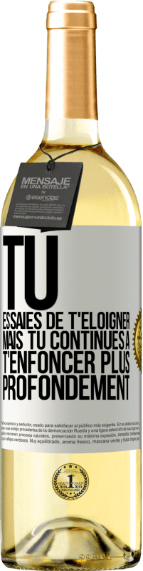 29,95 € Envoi gratuit | Vin blanc Édition WHITE Tu essaies de t'éloigner mais tu continues à t'enfoncer plus profondément Étiquette Blanche. Étiquette personnalisable Vin jeune Récolte 2024 Verdejo