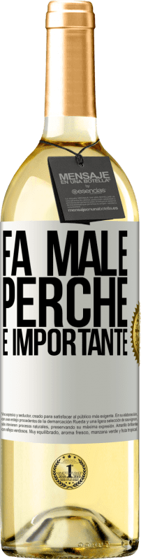 29,95 € Spedizione Gratuita | Vino bianco Edizione WHITE Fa male perché è importante Etichetta Bianca. Etichetta personalizzabile Vino giovane Raccogliere 2024 Verdejo