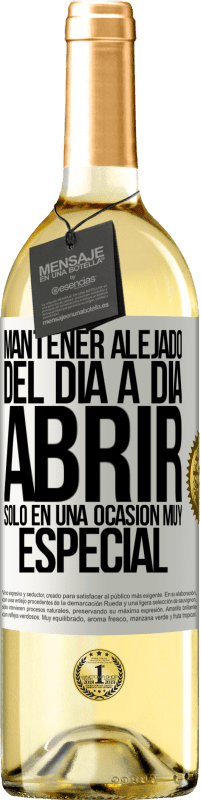 29,95 € Envío gratis | Vino Blanco Edición WHITE Mantener alejado del día a día. Abrir sólo en una ocasión muy especial Etiqueta Blanca. Etiqueta personalizable Vino joven Cosecha 2024 Verdejo