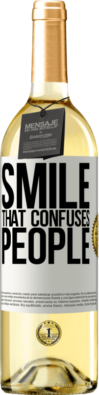 29,95 € Free Shipping | White Wine WHITE Edition Smile, that confuses people White Label. Customizable label Young wine Harvest 2023 Verdejo