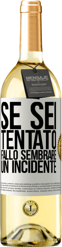 29,95 € Spedizione Gratuita | Vino bianco Edizione WHITE Se sei tentato, fallo sembrare un incidente Etichetta Bianca. Etichetta personalizzabile Vino giovane Raccogliere 2024 Verdejo