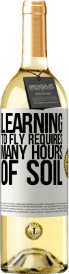 29,95 € Free Shipping | White Wine WHITE Edition Learning to fly requires many hours of soil White Label. Customizable label Young wine Harvest 2025 Verdejo
