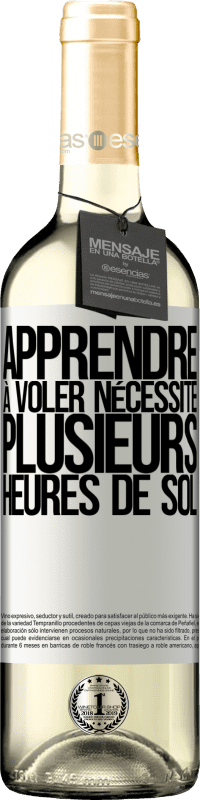 29,95 € Envoi gratuit | Vin blanc Édition WHITE Apprendre à voler nécessite plusieurs heures de sol Étiquette Blanche. Étiquette personnalisable Vin jeune Récolte 2024 Verdejo