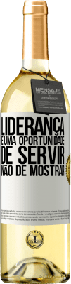 29,95 € Envio grátis | Vinho branco Edição WHITE Liderança é uma oportunidade de servir, não de mostrar Etiqueta Branca. Etiqueta personalizável Vinho jovem Colheita 2024 Verdejo