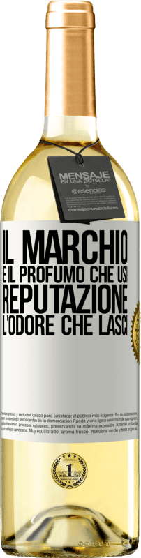 29,95 € Spedizione Gratuita | Vino bianco Edizione WHITE Il marchio è il profumo che usi. Reputazione, l'odore che lasci Etichetta Bianca. Etichetta personalizzabile Vino giovane Raccogliere 2024 Verdejo