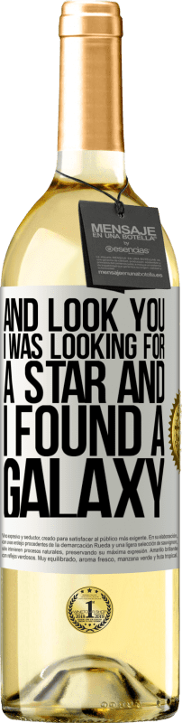 29,95 € Free Shipping | White Wine WHITE Edition And look you, I was looking for a star and I found a galaxy White Label. Customizable label Young wine Harvest 2024 Verdejo