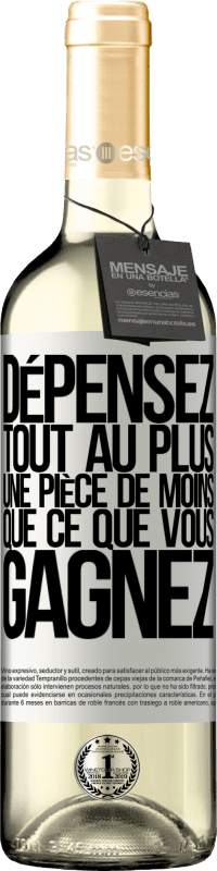 29,95 € Envoi gratuit | Vin blanc Édition WHITE Dépensez, tout au plus, une pièce de moins que ce que vous gagnez Étiquette Blanche. Étiquette personnalisable Vin jeune Récolte 2025 Verdejo