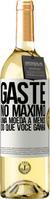 29,95 € Envio grátis | Vinho branco Edição WHITE Gaste, no máximo, uma moeda a menos do que você ganha Etiqueta Branca. Etiqueta personalizável Vinho jovem Colheita 2024 Verdejo