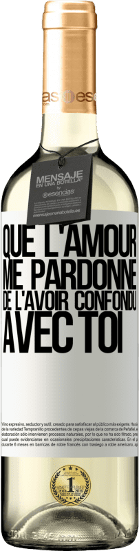 29,95 € Envoi gratuit | Vin blanc Édition WHITE Que l'amour me pardonne de l'avoir confondu avec toi Étiquette Blanche. Étiquette personnalisable Vin jeune Récolte 2025 Verdejo