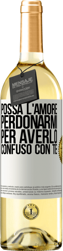 29,95 € Spedizione Gratuita | Vino bianco Edizione WHITE Possa l'amore perdonarmi per averlo confuso con te Etichetta Bianca. Etichetta personalizzabile Vino giovane Raccogliere 2024 Verdejo