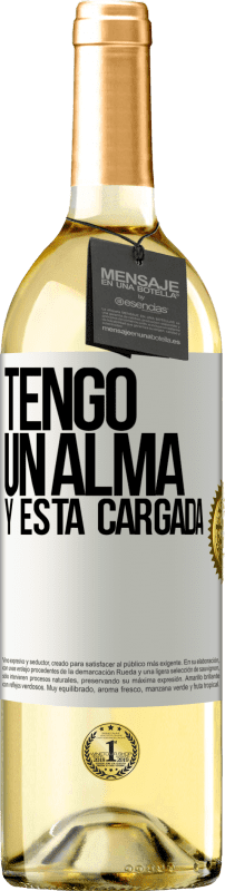 29,95 € 免费送货 | 白葡萄酒 WHITE版 Tengo un alma y está cargada 白标. 可自定义的标签 青年酒 收成 2025 Verdejo