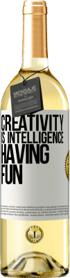 29,95 € Free Shipping | White Wine WHITE Edition Creativity is intelligence having fun White Label. Customizable label Young wine Harvest 2024 Verdejo