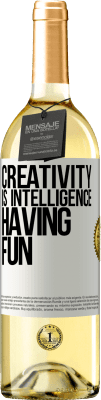 29,95 € Free Shipping | White Wine WHITE Edition Creativity is intelligence having fun White Label. Customizable label Young wine Harvest 2024 Verdejo