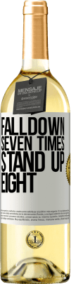 29,95 € 送料無料 | 白ワイン WHITEエディション Falldown seven times. Stand up eight ホワイトラベル. カスタマイズ可能なラベル 若いワイン 収穫 2025 Verdejo