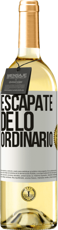 29,95 € Envío gratis | Vino Blanco Edición WHITE Escápate de lo ordinario Etiqueta Blanca. Etiqueta personalizable Vino joven Cosecha 2024 Verdejo