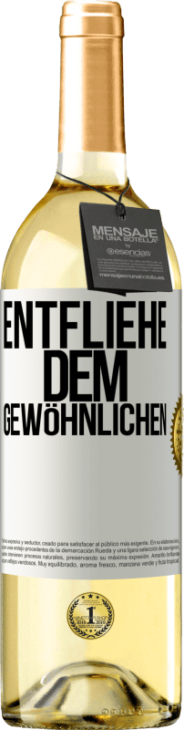 29,95 € Kostenloser Versand | Weißwein WHITE Ausgabe Entfliehe dem Gewöhnlichen Weißes Etikett. Anpassbares Etikett Junger Wein Ernte 2023 Verdejo