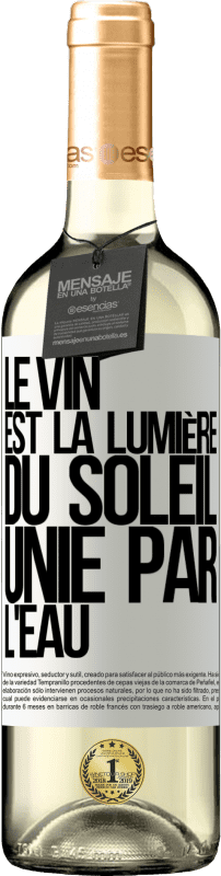 29,95 € Envoi gratuit | Vin blanc Édition WHITE Le vin est la lumière du soleil, unie par l'eau Étiquette Blanche. Étiquette personnalisable Vin jeune Récolte 2024 Verdejo