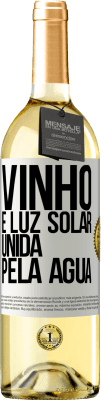 29,95 € Envio grátis | Vinho branco Edição WHITE Vinho é luz solar, unida pela água Etiqueta Branca. Etiqueta personalizável Vinho jovem Colheita 2023 Verdejo