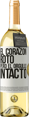 29,95 € Envío gratis | Vino Blanco Edición WHITE El corazón, roto. Pero el orgullo intacto Etiqueta Blanca. Etiqueta personalizable Vino joven Cosecha 2023 Verdejo