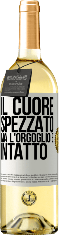 29,95 € Spedizione Gratuita | Vino bianco Edizione WHITE Il cuore spezzato Ma l'orgoglio è intatto Etichetta Bianca. Etichetta personalizzabile Vino giovane Raccogliere 2024 Verdejo