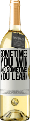 29,95 € 送料無料 | 白ワイン WHITEエディション 時々あなたは勝ちます、そして時々あなたは学びます ホワイトラベル. カスタマイズ可能なラベル 若いワイン 収穫 2025 Verdejo