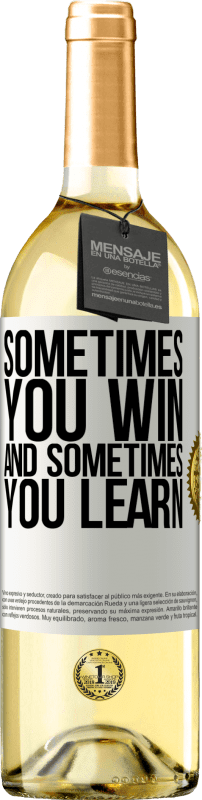 29,95 € Free Shipping | White Wine WHITE Edition Sometimes you win, and sometimes you learn White Label. Customizable label Young wine Harvest 2024 Verdejo