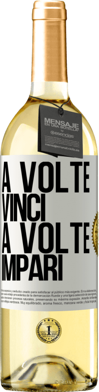 29,95 € Spedizione Gratuita | Vino bianco Edizione WHITE A volte vinci, a volte impari Etichetta Bianca. Etichetta personalizzabile Vino giovane Raccogliere 2024 Verdejo