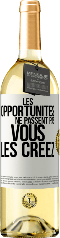 29,95 € Envoi gratuit | Vin blanc Édition WHITE Les opportunités ne passent pas. Vous les créez Étiquette Blanche. Étiquette personnalisable Vin jeune Récolte 2025 Verdejo