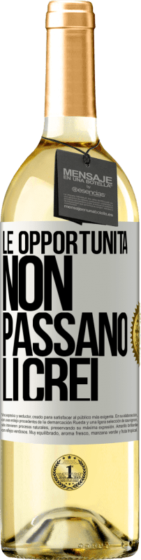 29,95 € Spedizione Gratuita | Vino bianco Edizione WHITE Le opportunità non passano. Li crei Etichetta Bianca. Etichetta personalizzabile Vino giovane Raccogliere 2024 Verdejo