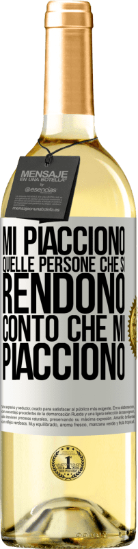 29,95 € Spedizione Gratuita | Vino bianco Edizione WHITE Mi piacciono quelle persone che si rendono conto che mi piacciono Etichetta Bianca. Etichetta personalizzabile Vino giovane Raccogliere 2024 Verdejo