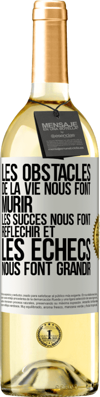 29,95 € Envoi gratuit | Vin blanc Édition WHITE Les obstacles de la vie nous font mûrir, les succès nous font réfléchir et les échecs nous font grandir Étiquette Blanche. Étiquette personnalisable Vin jeune Récolte 2024 Verdejo