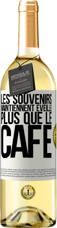 29,95 € Envoi gratuit | Vin blanc Édition WHITE Les souvenirs maintiennent éveillé plus que le café Étiquette Blanche. Étiquette personnalisable Vin jeune Récolte 2024 Verdejo