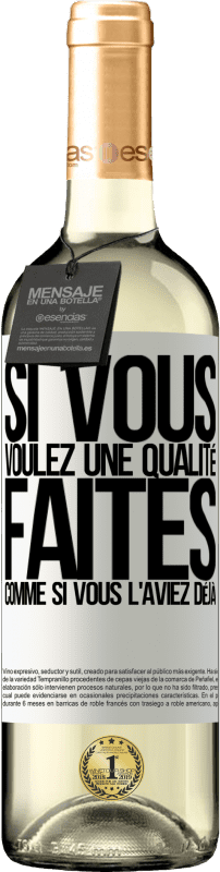 29,95 € Envoi gratuit | Vin blanc Édition WHITE Si vous voulez une qualité, faites comme si vous l'aviez déjà Étiquette Blanche. Étiquette personnalisable Vin jeune Récolte 2024 Verdejo