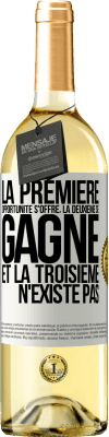 29,95 € Envoi gratuit | Vin blanc Édition WHITE La première opportunité s'offre, la deuxième se gagne et la troisième n'existe pas Étiquette Blanche. Étiquette personnalisable Vin jeune Récolte 2024 Verdejo