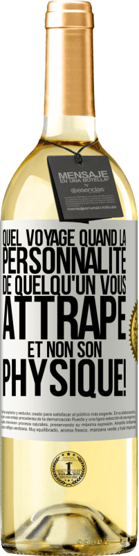 29,95 € Envoi gratuit | Vin blanc Édition WHITE Quel voyage quand la personnalité de quelqu'un vous attrape et non son physique! Étiquette Blanche. Étiquette personnalisable Vin jeune Récolte 2024 Verdejo