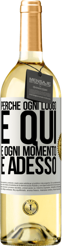 29,95 € Spedizione Gratuita | Vino bianco Edizione WHITE Perché ogni luogo è qui e ogni momento è adesso Etichetta Bianca. Etichetta personalizzabile Vino giovane Raccogliere 2024 Verdejo