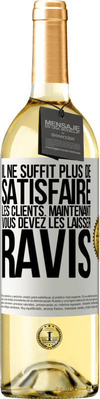 29,95 € Envoi gratuit | Vin blanc Édition WHITE Il ne suffit plus de satisfaire les clients. Maintenant vous devez les laisser ravis Étiquette Blanche. Étiquette personnalisable Vin jeune Récolte 2024 Verdejo