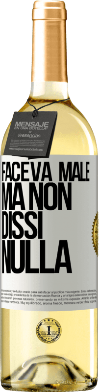 29,95 € Spedizione Gratuita | Vino bianco Edizione WHITE Faceva male, ma non dissi nulla Etichetta Bianca. Etichetta personalizzabile Vino giovane Raccogliere 2025 Verdejo