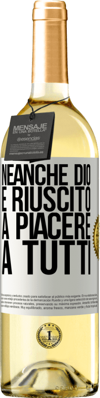 29,95 € Spedizione Gratuita | Vino bianco Edizione WHITE Neanche Dio è riuscito a piacere a tutti Etichetta Bianca. Etichetta personalizzabile Vino giovane Raccogliere 2025 Verdejo