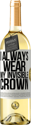 29,95 € 免费送货 | 白葡萄酒 WHITE版 我总是戴无形的皇冠 白标. 可自定义的标签 青年酒 收成 2025 Verdejo