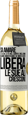 29,95 € Spedizione Gratuita | Vino bianco Edizione WHITE Sa amare, e se si dona, lo fa nel corpo e nell'anima. Ma, non dimenticare, se non ti senti libero, le tue ali crescono Etichetta Bianca. Etichetta personalizzabile Vino giovane Raccogliere 2024 Verdejo